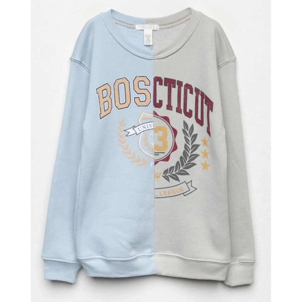 Full Tilt Spliced Girls Crewneck Sweatshirt XS New in Package Boston Connecticut